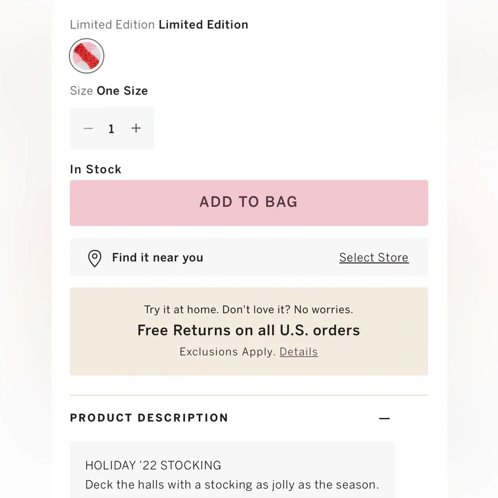 VICTORIA SECRET PINK LIMITED EDITION HOLIDAY STOCKING